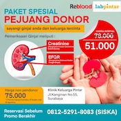 Pemeriksaan Ginjal Harga Rp 51.000 Khusus Pejuang Donor