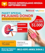 Pemeriksaan Ginjal Harga Rp 51.000 Khusus Pejuang Donor Berlaku hingga September 2022