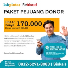 Pemeriksaan HbA1c Harga Rp 170.000 Khusus Pejuang Donor